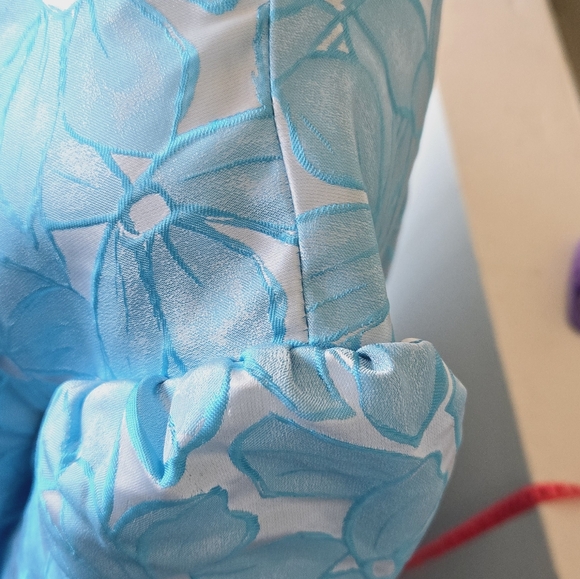 🏷️Tuckernuck Pomander Place Blue Daisy Jacquard Kenzo Tiered Dress XXXL - Picture 10 of 12